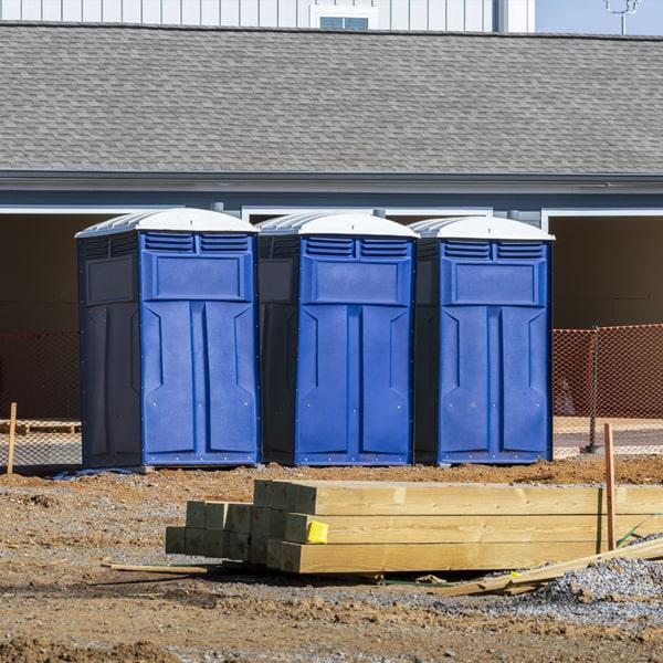 Heavy-duty construction site porta potty in Cheyenne, Wyoming